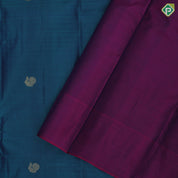 Emarald green gold zari fancy butta motifs contrast red gold zari banaras style border gift silk saree