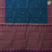 Emarald green gold zari fancy butta motifs contrast red gold zari banaras style border gift silk saree