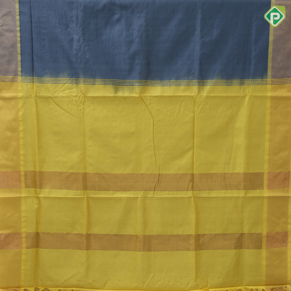 Darker color shades plain design contrast color border gold tissue border silk cotton saree