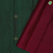 Emarald green gold zari leaf butta motif purple gold zari peacock banaras style design border gift silk saree
