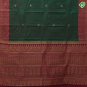 Emarald green gold zari leaf butta motif purple gold zari peacock banaras style design border gift silk saree