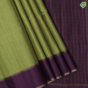 dark colors gold zari vairaoosi lines contrast plain rettapet edge border fancy cotton saree