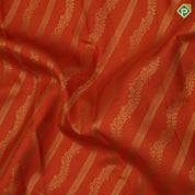 Honey Orange gold zari grand necklace design rama green gold zari floral high border bridal silk saree