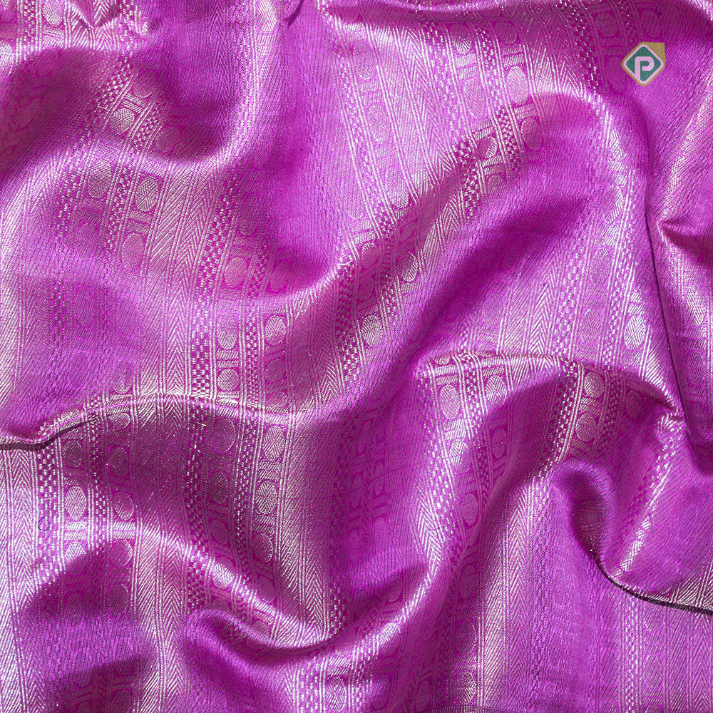 Lavender Scenery Fancy Border Trendy Designer Silk Saree