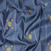 Iron Grey Bavanji Border Exclusive Wedding Silk Saree