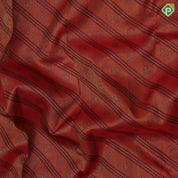 Honey Orange shimmer tissue peacock chakkaram cross self big round high border grand bridal silk saree
