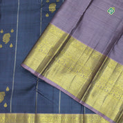 Iron Grey Bavanji Border Exclusive Wedding Silk Saree