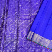 Indigo Blue With Mayilkan Design Border Grand Bridal Silk Saree