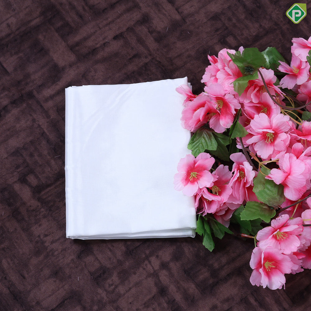 Pure White Asha Art Silk Shirt Material