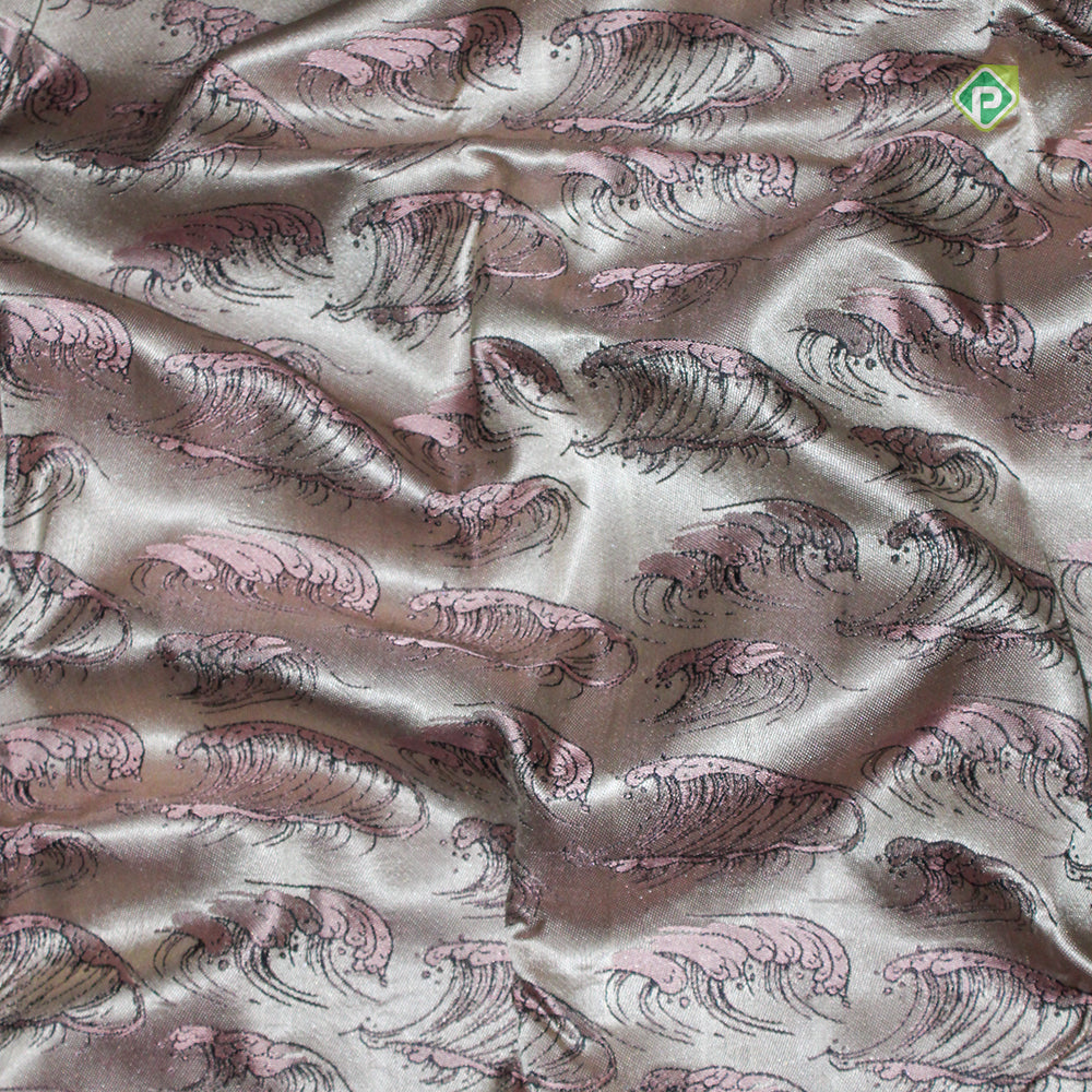 Thunder Grey Self Thread Embossed Border Trendy Designer Silk Saree