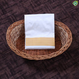 Pure White Gold Zari 100 Kuligai 8 Muzham Pure Silk Dhothi Pattu Vesti