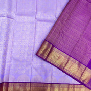 Lavender And Purple With Two Lines Mid Bavanji Border Grand Bridal Silk Saree