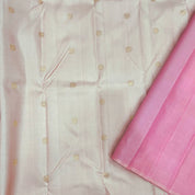 Peach With Diamond And Mango Butta Motifs Design Border Traditional Silk Saree