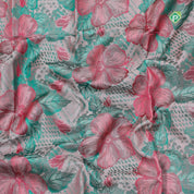Rose Pink Silk Thread Lines Bavanji Border Trendy Designer Silk Saree