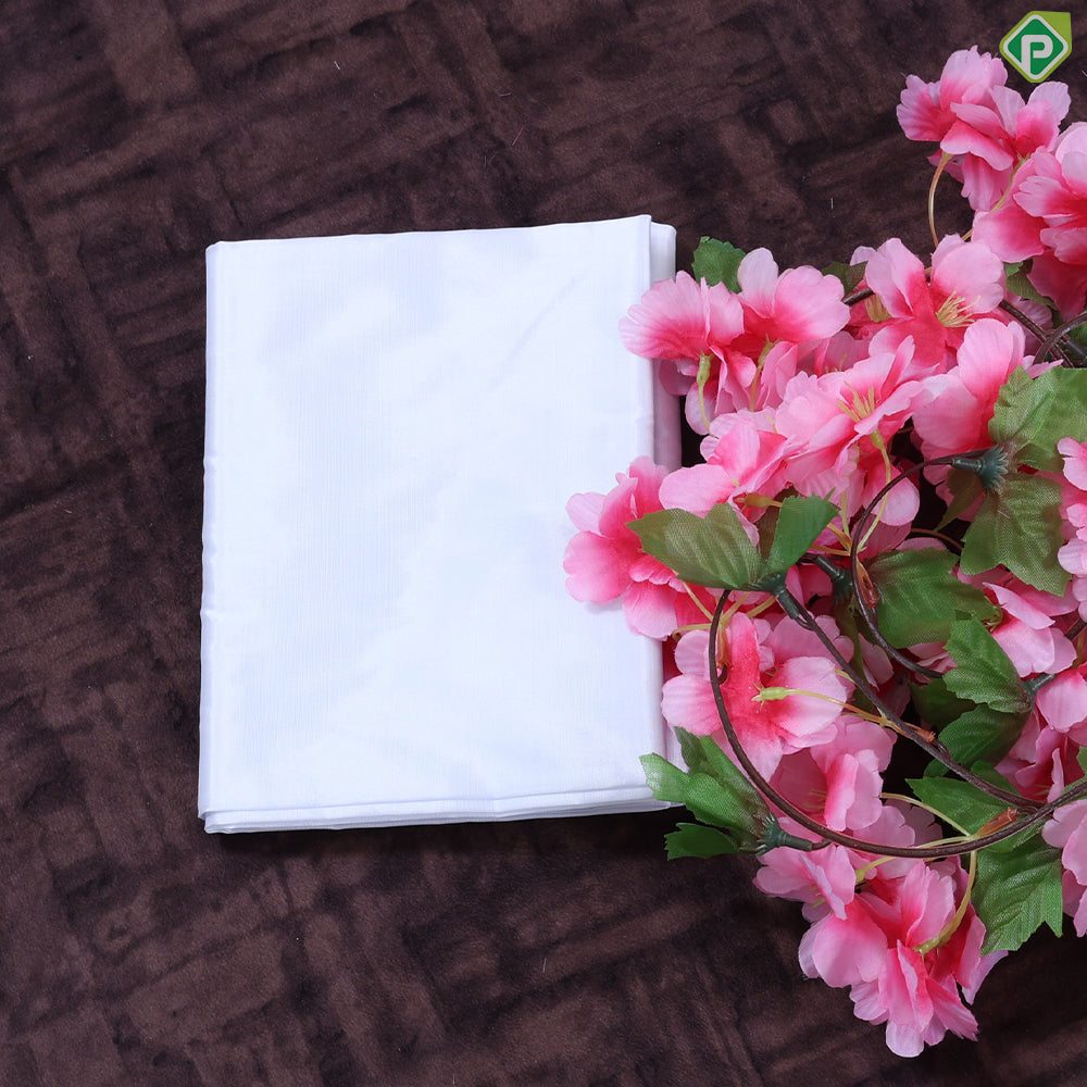 Cream White Pure Mix Silk Shirt Material Full