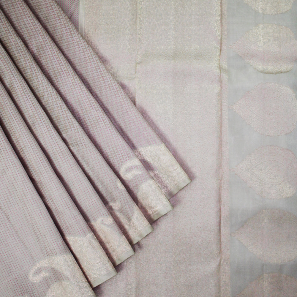 Sandal Wood Pink Rose Gold Zari Meena Work Fancy Border Pure Trendy Designer Silk Saree