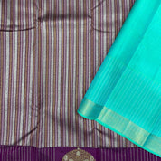 Purple With Silver Gold Zari Tree Butta Design Trendy Designer Silk Saree