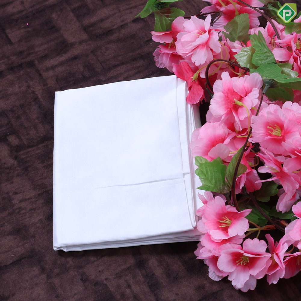 Pure White Pure Silk Shirt Material