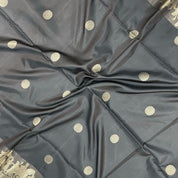 Elephant Grey With Gold Zari Princess In the Pallakku Design Border Soft Silk Saree