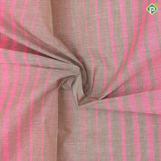 Pastel colors with pastel color lines design self gold zari border soft cotton saree