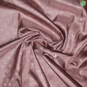 Onion Pink Silver Zari Louie Viton Signature Edition Silk Saree