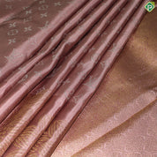 Onion Pink Silver Zari Louie Viton Signature Edition Silk Saree