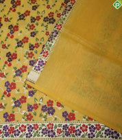 Corn Yellow Colour Jamdhani Work Trendy Banaras Silks Saree