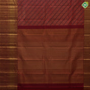 Honey Orange shimmer tissue peacock chakkaram cross self big round high border grand bridal silk saree