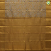 Gold Zari tissue silver zari grand floral design self gold zari green edge border grand tissue silk saree