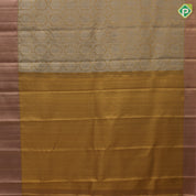Gold Zari tissue silver zari grand floral design onion gold zari zig zag border grand tissue silk saree