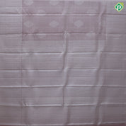 peach silver stripes and butta design self silver zari multi design border kanchi koora silk saree