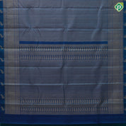 Peacock blue silver gold zari tissue design self edge peacock butta border grand bridal silk saree
