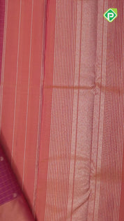 Rani red copper zari butta orange thread checks contrast orange zari vairaoosi plain border traditional silk saree