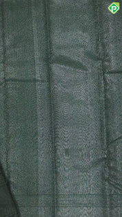 Bottle Green Silver Zari Peacock Chagaram Floral Design Self Colour Weave Border Design Trendy Silk Saree