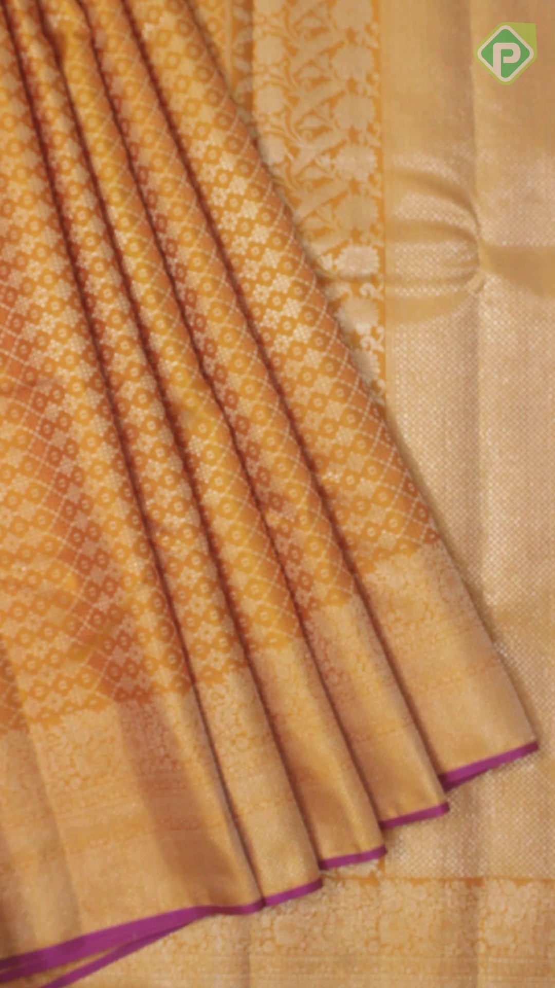 Mustard Yellow Silver Zari With Floral Design Border Traditional Silk Saree