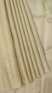 Beige Color Gold Zari With Self Color Traditional Silk Saree