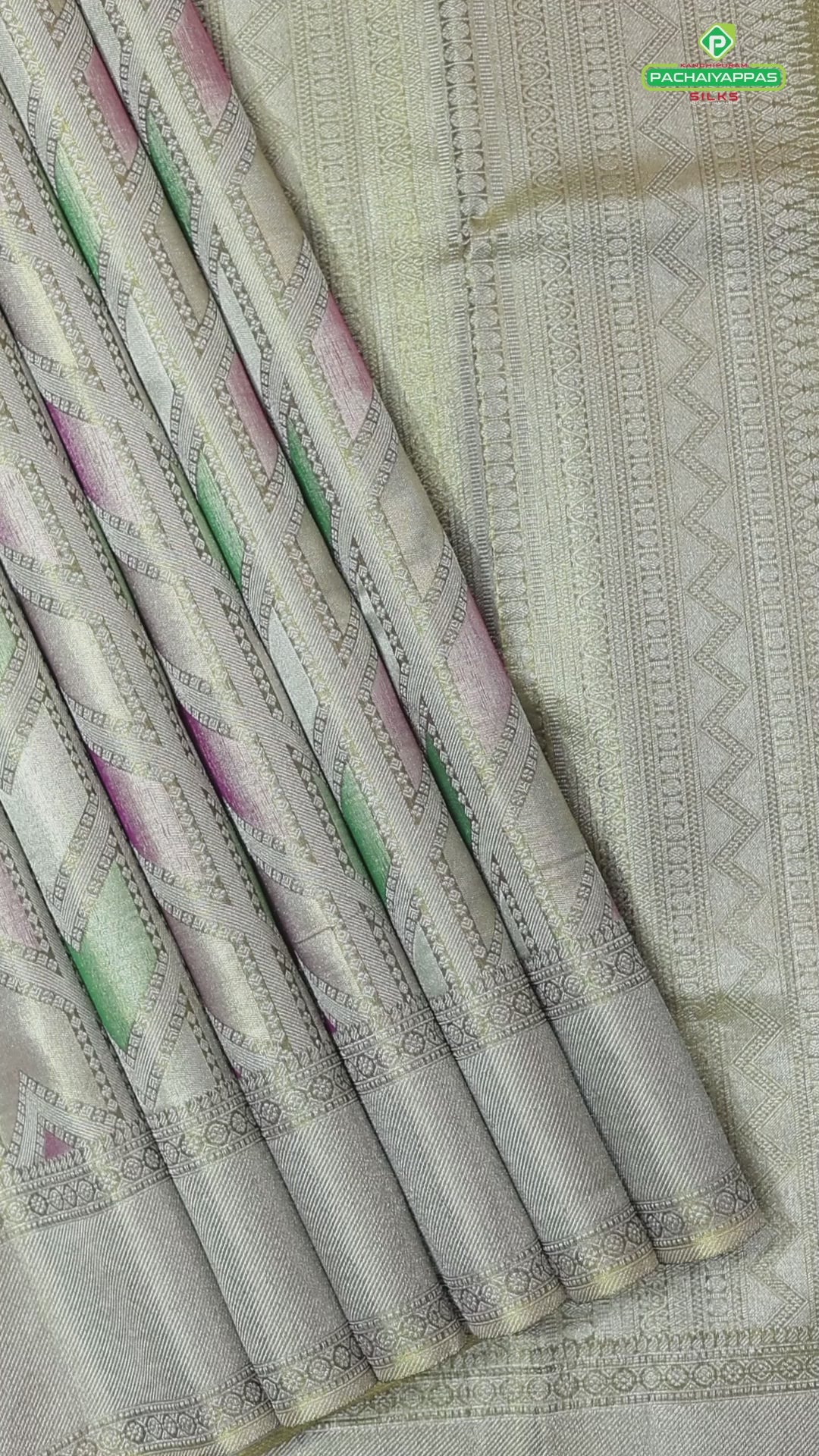 Mustard gold multi color zig zag running arrow design self border zari by zari tissue grand bridal silk saree