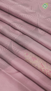 Baby Pink Thread Work Gold Zari Trendy Motif Fancy Trendy Silk Saree