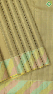 Sandal Wood Color Gold Zari With Multi Color Gross Border Trendy Silk Saree