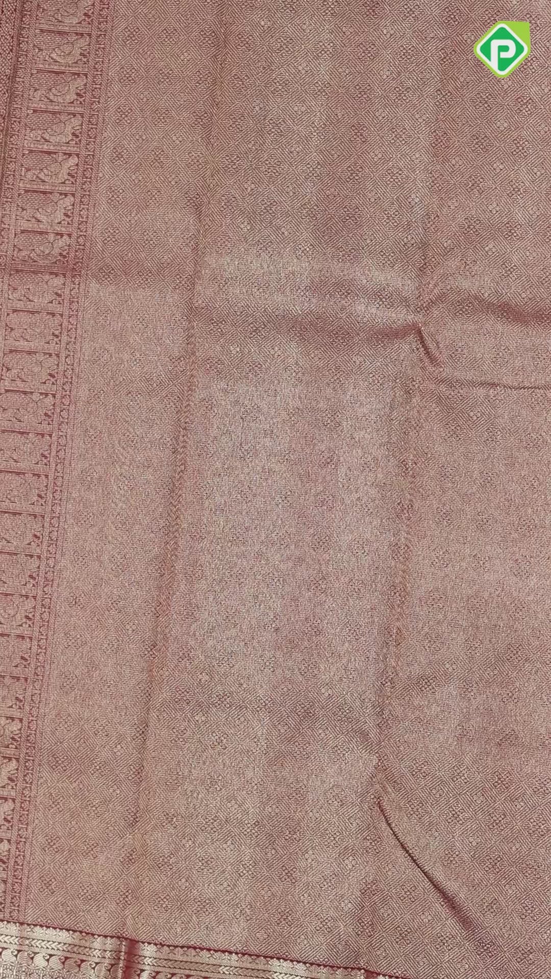 Red Gold Zari Vairaoosi Peacock Chagaram Butta Design Self Colour Mango Peacock Mayilkan Border Design Traditional Silk Saree