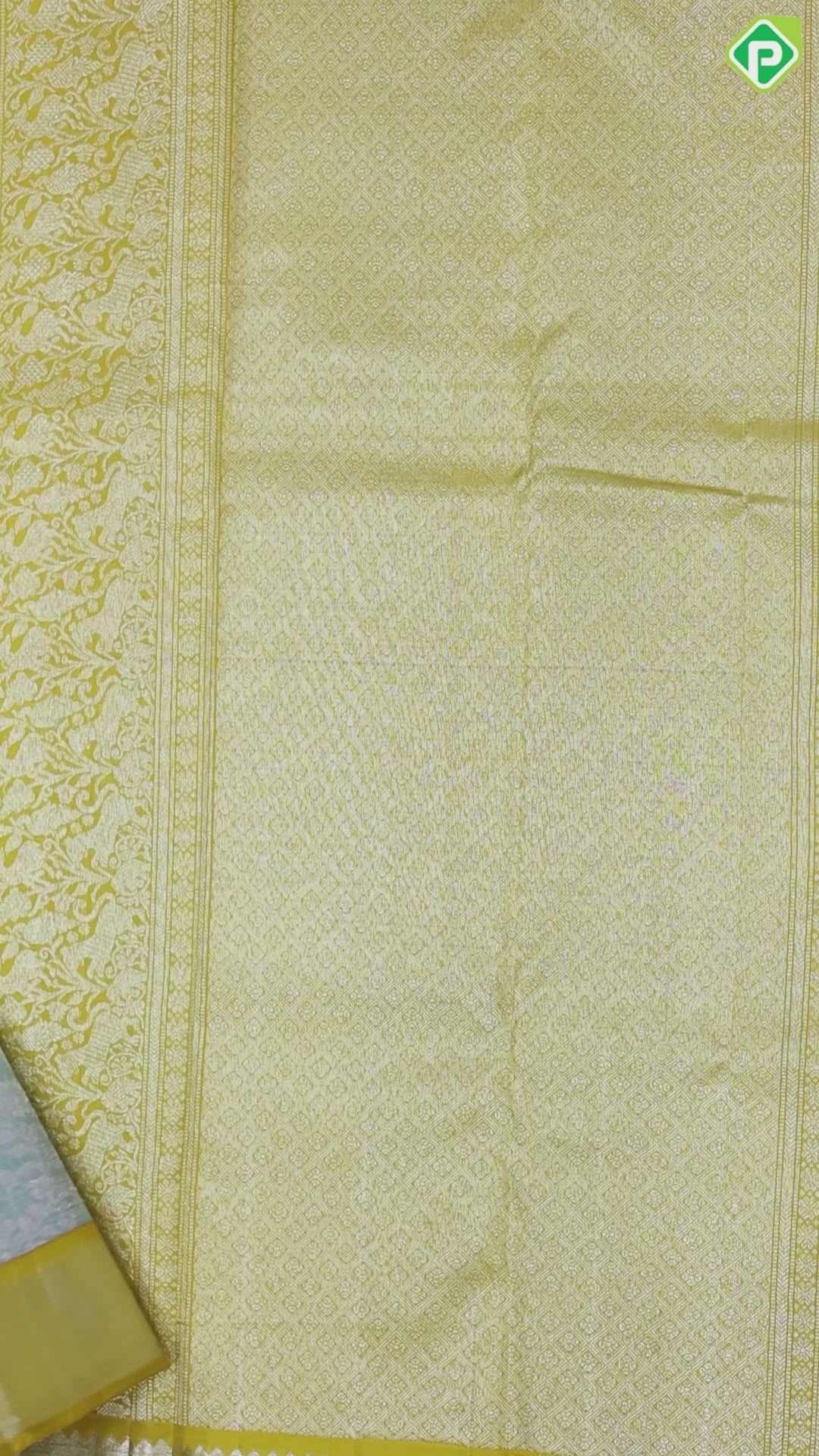 Bubblegum Pink Rexsona Green Silver Zari Peacock Lines Design Mustard Bavanji Border Design Trending Fancy Silk Saree