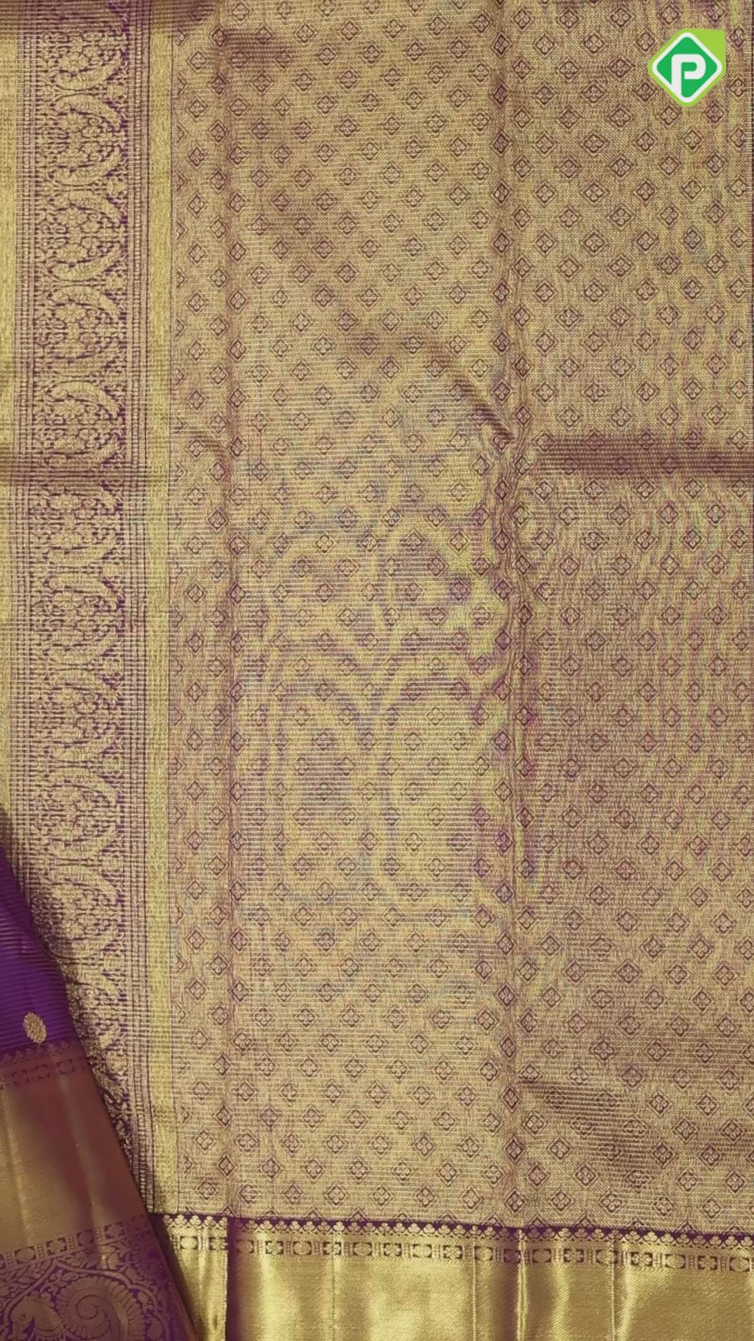 Dark Pink Gold Zari Vairaoosi Flower Motif Self Colour Mango Peacock Border Design Traditional Silk Saree