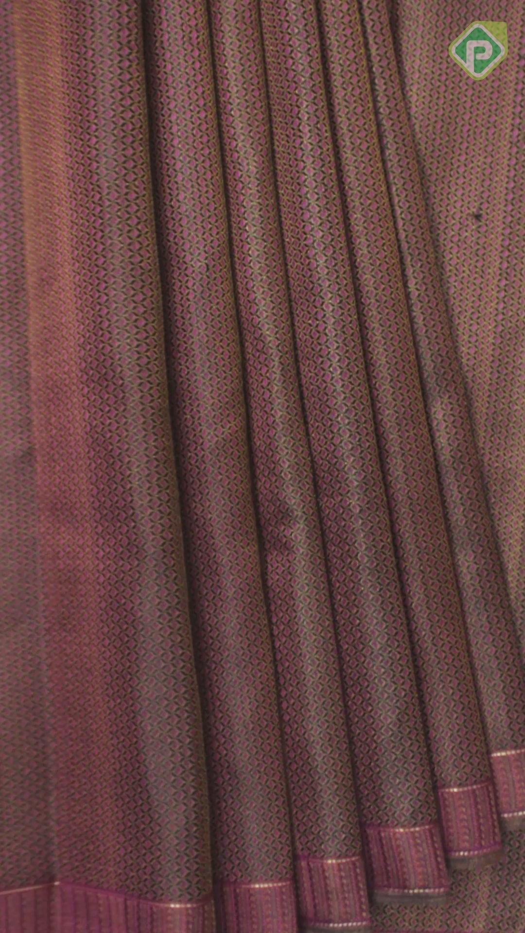 Onion Pink And Walnut Brown Silk Thread Gold Zari Square Checks Edge Border Trendy Designer Silk Saree