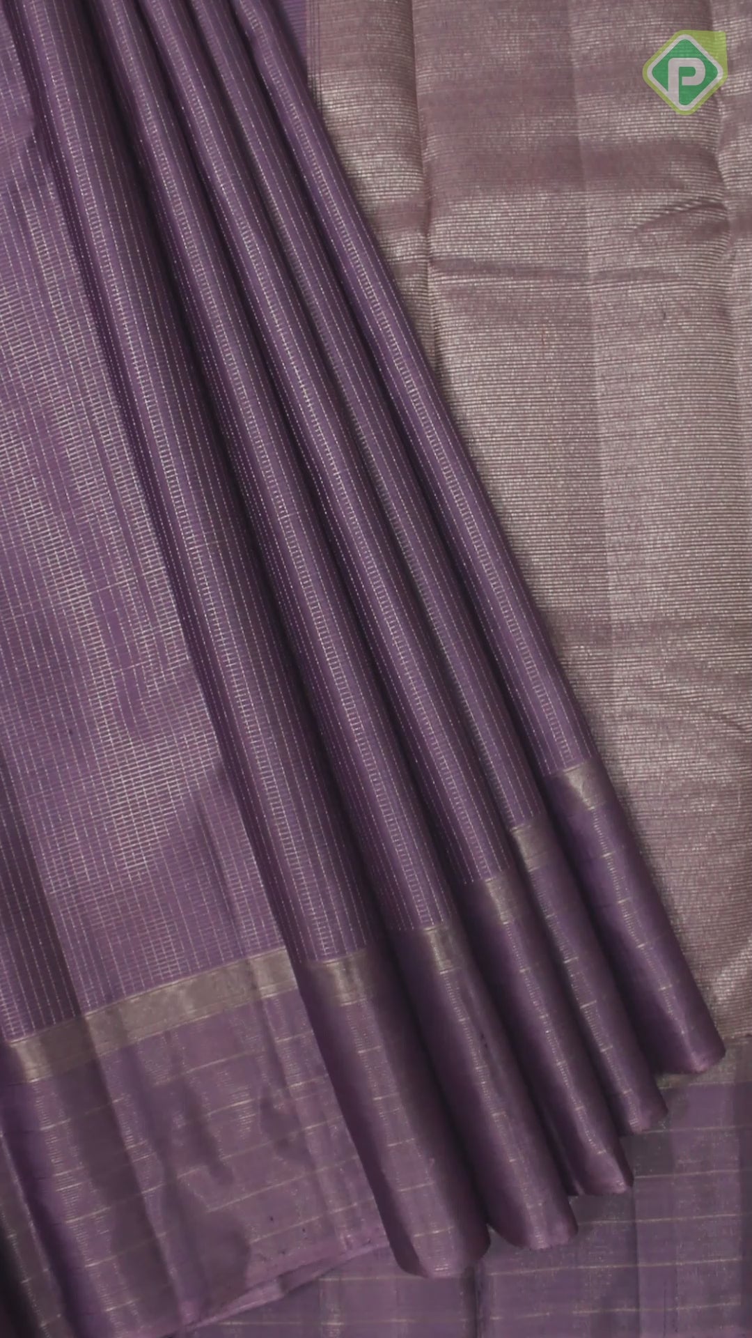 Light Purple Silver Zari With Self Color Border Traditional Silk Saree