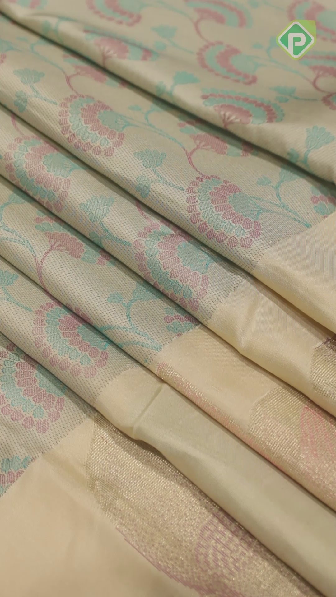 Sandal Wood Floral Design With Big Flower Motif Border Trendy Silk Saree