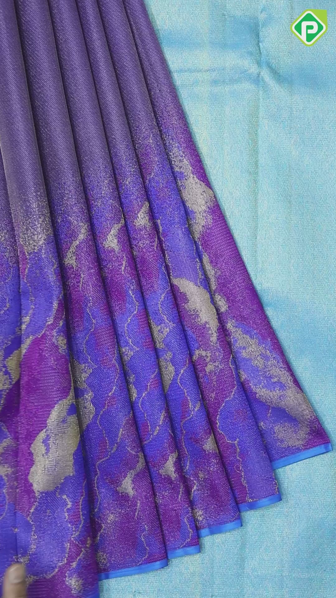 Dark blue gold zari shimmer lights stars shines design border galaxy effect signature edition silk saree