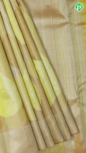 Pink shades with Orange Bubble Design Tissue weaved silk saree