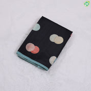 Black With Multi Colour Cercles Design Fancy Saree