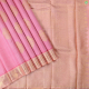 Pale Pink With Gold Zari Kandapiranda (Iruthalaipakshi) Butta Motifs Design And Peach Colour With Gold Zari Peacock and Yaali Butta Motifs Border Traditional Silk Saree