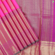 Cerise Pink With Gold Zari Big Peacock Round Butta Motifs Design And Purple Pink With Gold Zari Multi Lines And Bavanji High Border Traditional Silk Saree